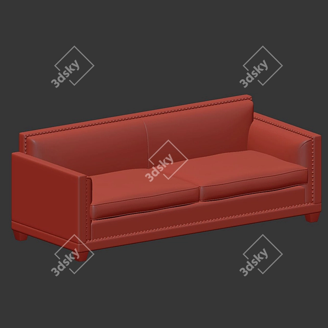 Elegant Wing Sofa by Jacques Charpentier 3D model image 2