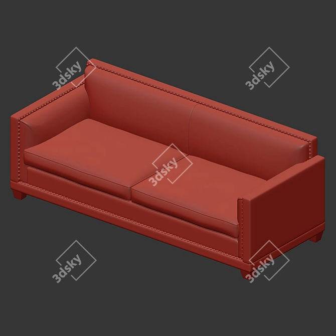 Elegant Wing Sofa by Jacques Charpentier 3D model image 3