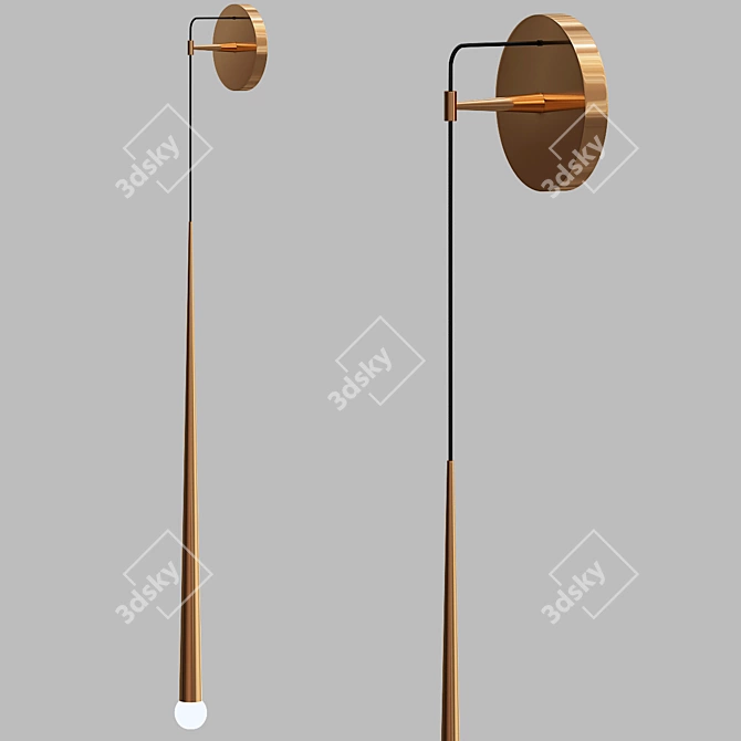 Sleek Metallic Tuna Light 3D model image 1