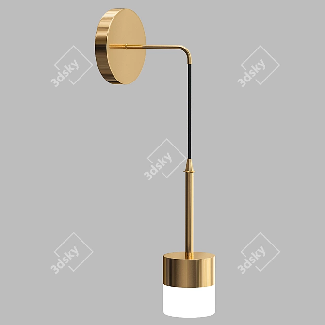 Vintage Brass Table Lamp 3D model image 1