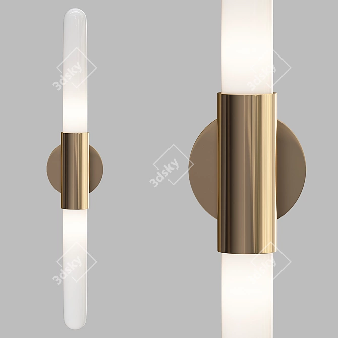 Agnes Wall Big - Stylish Brass Wall Sconce 3D model image 1