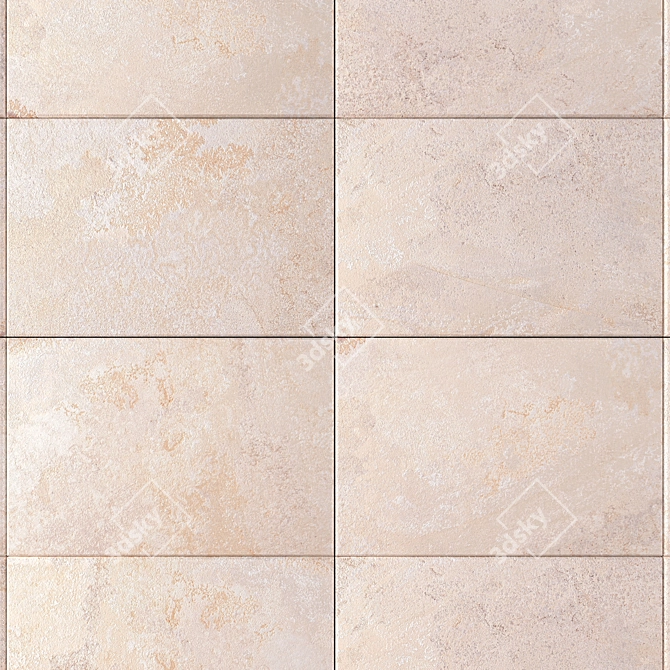 Mardin Cream Stone Wall Tiles 3D model image 2