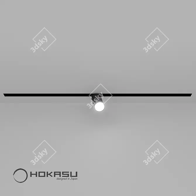 Versatile Magnetic Track Light 3D model image 3