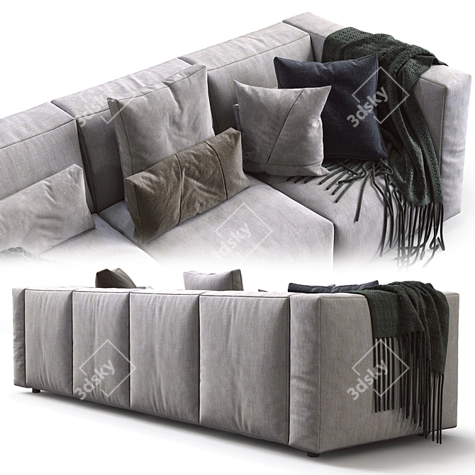 Modern Prostoria Match Sofa: Stylish Comfort 3D model image 3