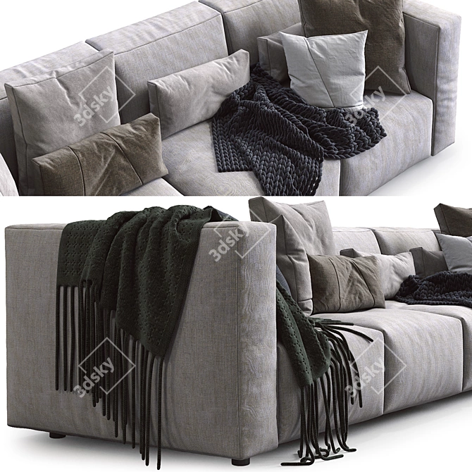 Modern Prostoria Match Sofa: Stylish Comfort 3D model image 4