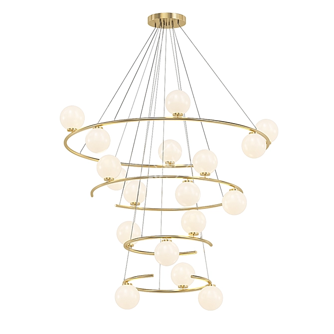 Orbital Sphere Chandelier 3D model image 1