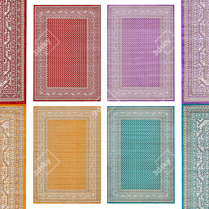 Vintage Rug Collection 3D model image 1