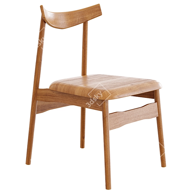 Zara Home Wooden Chair 3D model image 2