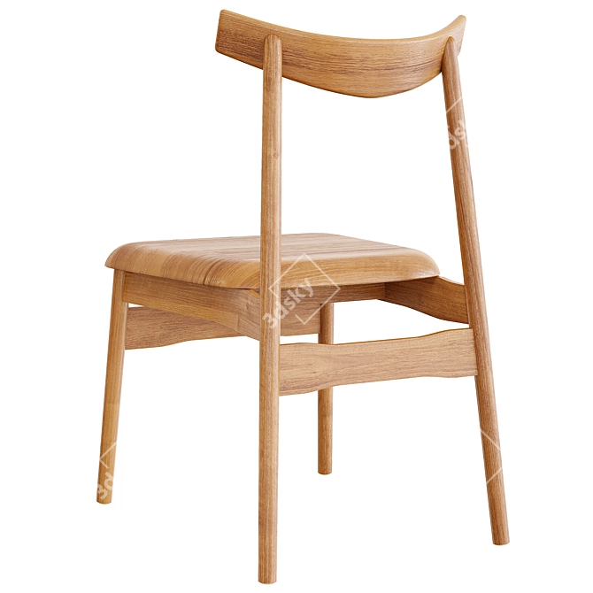 Zara Home Wooden Chair 3D model image 3