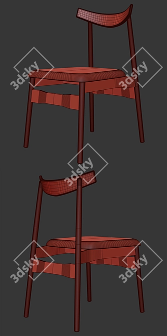 Zara Home Wooden Chair 3D model image 5