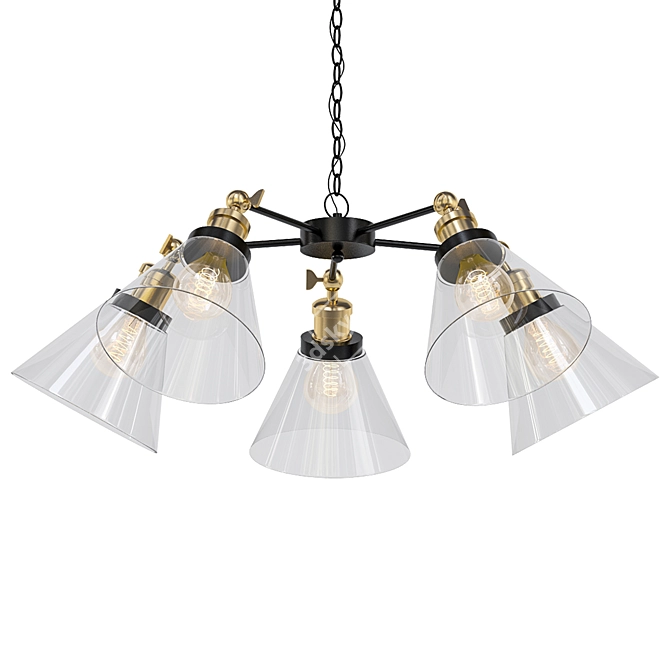 Elegant EVOLUTO Pendant Chandelier 3D model image 1