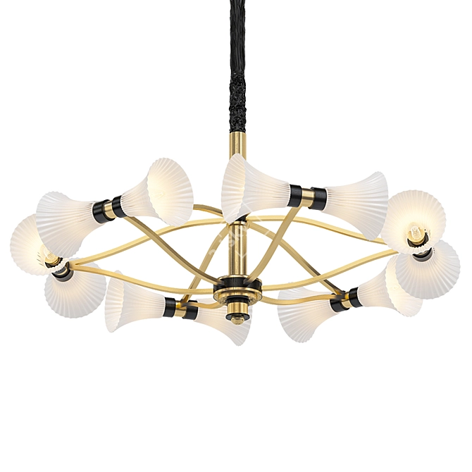 Elegant CORNU Pendant Chandelier 3D model image 1