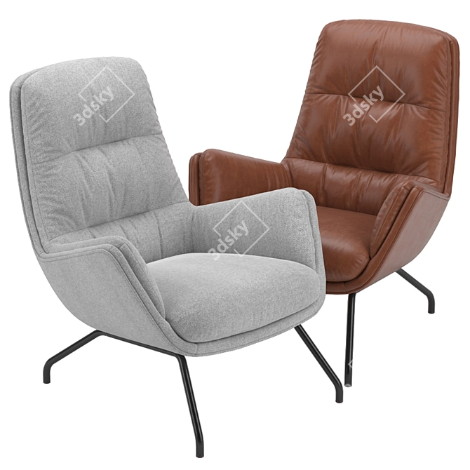 Garbo II Lounge Chair 3D model image 1