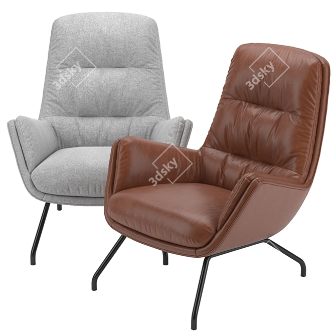 Garbo II Lounge Chair 3D model image 2