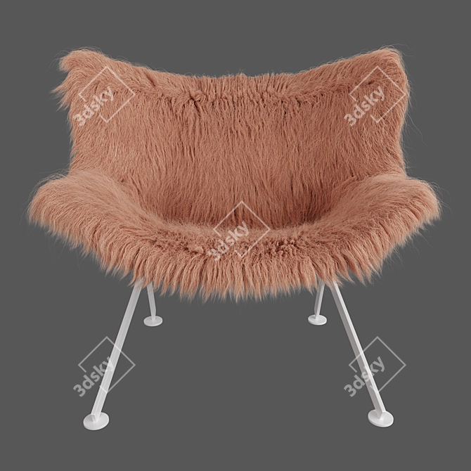 Cheshire Fur Armchair by Dante 3D model image 10