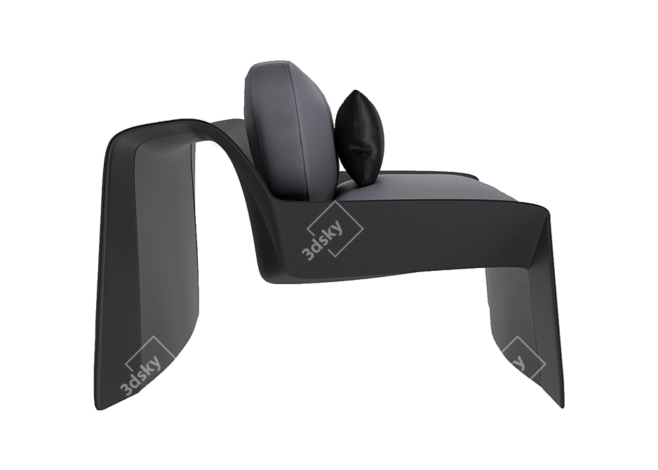 Luxury Bugatti Home Chiron Chair 3D model image 2