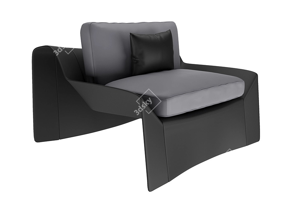 Luxury Bugatti Home Chiron Chair 3D model image 3