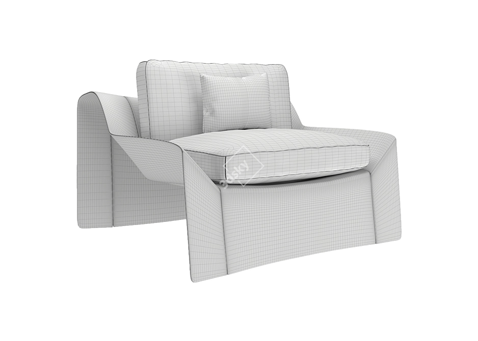 Luxury Bugatti Home Chiron Chair 3D model image 5