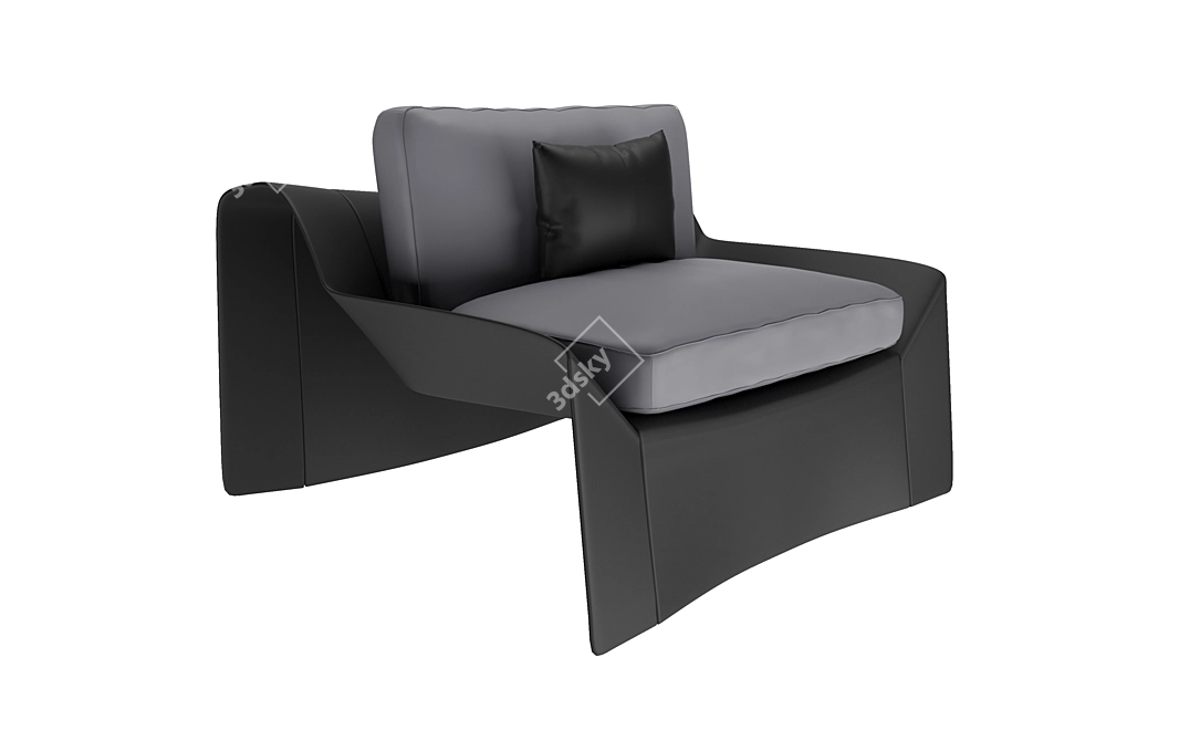 Luxury Bugatti Home Chiron Chair 3D model image 8