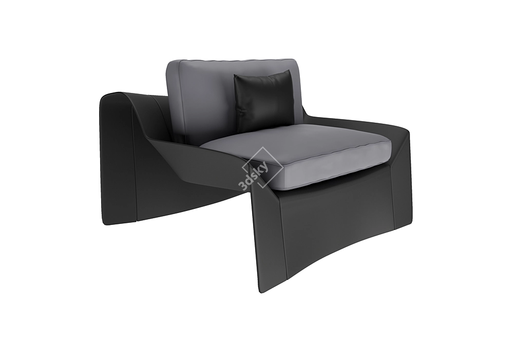 Luxury Bugatti Home Chiron Chair 3D model image 11