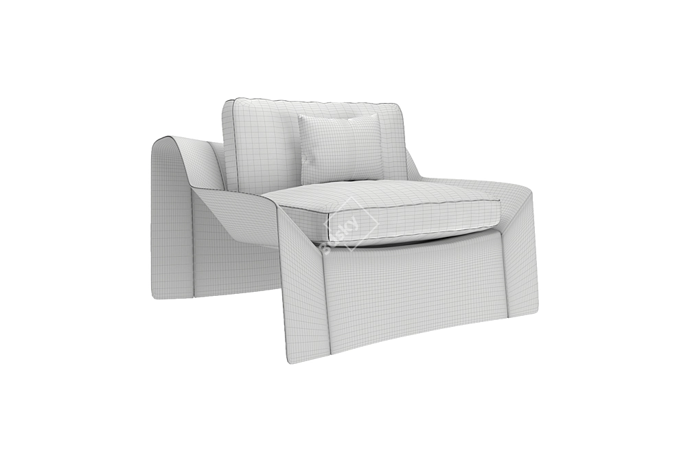 Luxury Bugatti Home Chiron Chair 3D model image 22