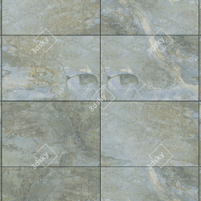 Key Stone Blue Stone Wall Tiles 3D model image 2