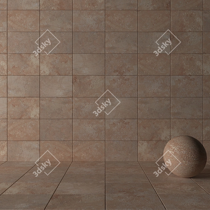 Mardin Gold Stone Wall Tiles 3D model image 3