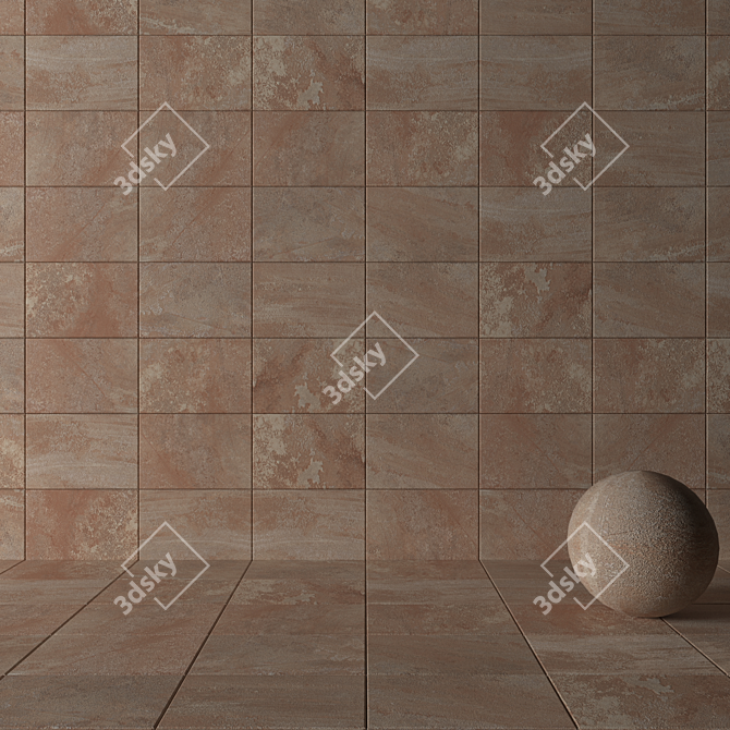 Mardin Gold Stone Wall Tiles 3D model image 3