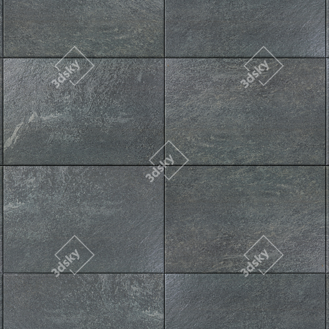 Anthracite Stone Wall Tiles: MOJO Collection 3D model image 2