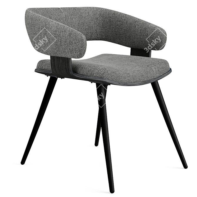 Rustic Scandinavian Heiman Chair 3D model image 2