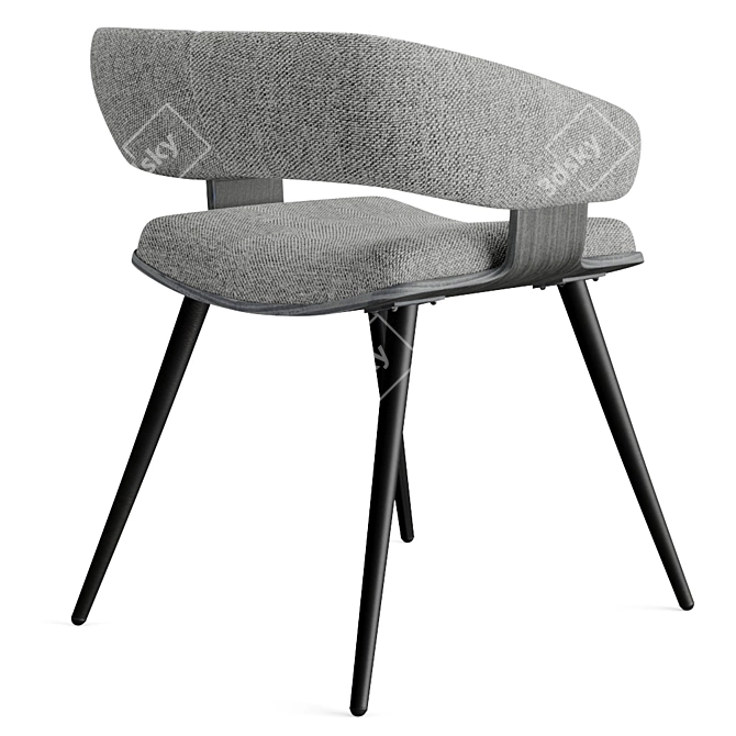 Rustic Scandinavian Heiman Chair 3D model image 3