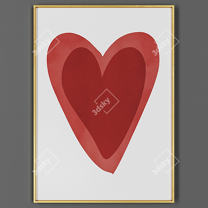 Elegant Framed Artwork 3D model image 1