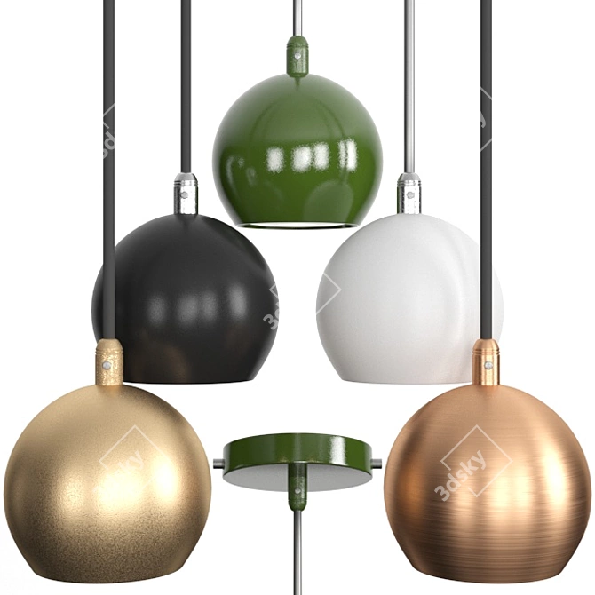 SLV Light Eye Bal Pendant Lamp Set of 5 3D model image 4