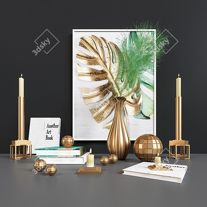 Elegant Decor Set: Vray Render 3D model image 1