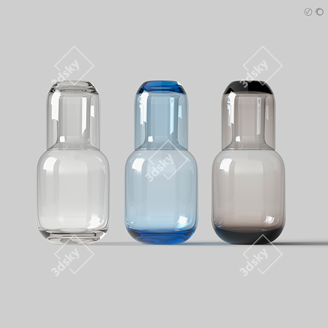 Nightglass Carafe Set 3D model image 1