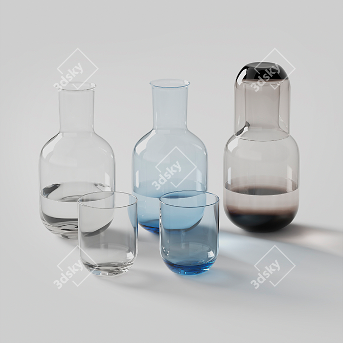 Nightglass Carafe Set 3D model image 2