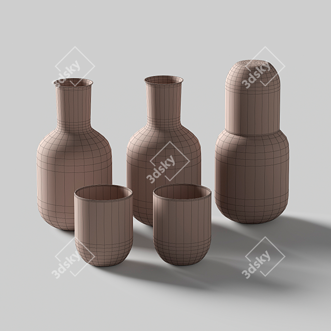 Nightglass Carafe Set 3D model image 3