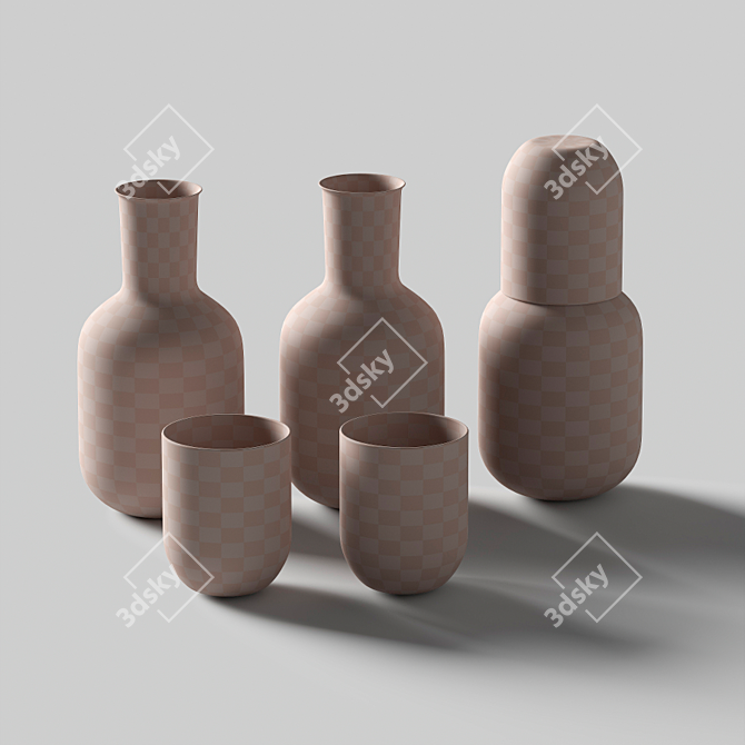 Nightglass Carafe Set 3D model image 4