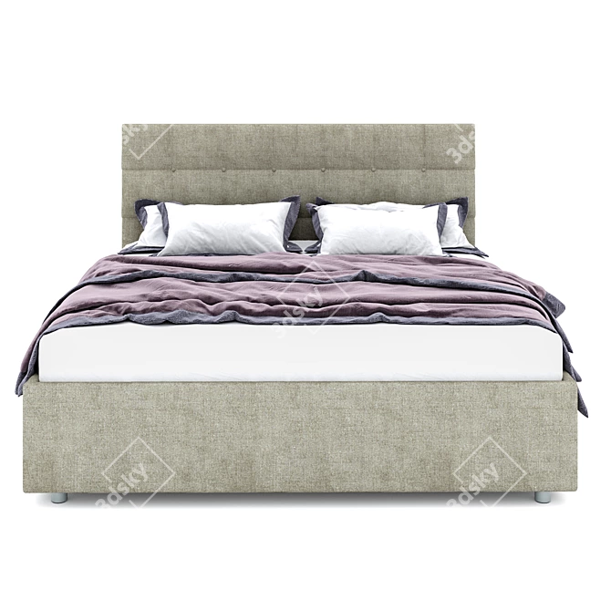 Tivoli Upholstered Bed 3D model image 1