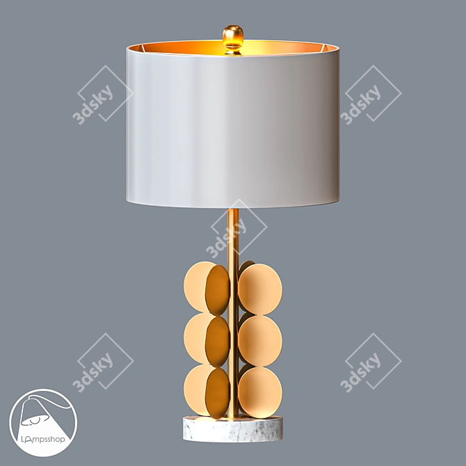 Elegant Height Adjustable Table Lamp 3D model image 1