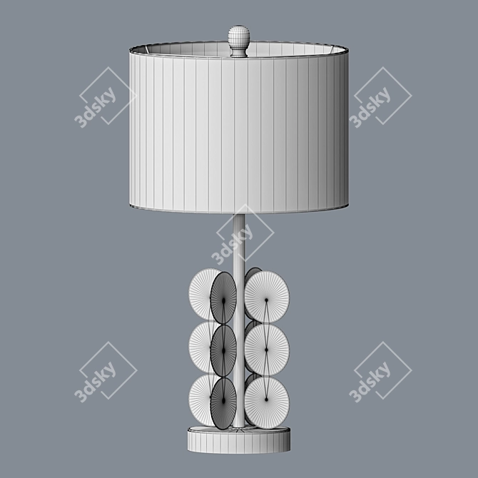 Elegant Height Adjustable Table Lamp 3D model image 2