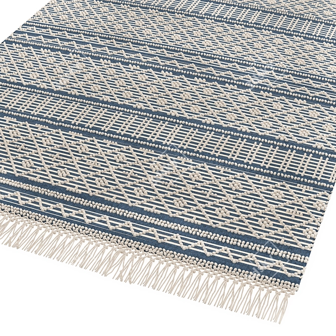 Surya Farmhouse Tassel Row | 120x200 cm 3D model image 3