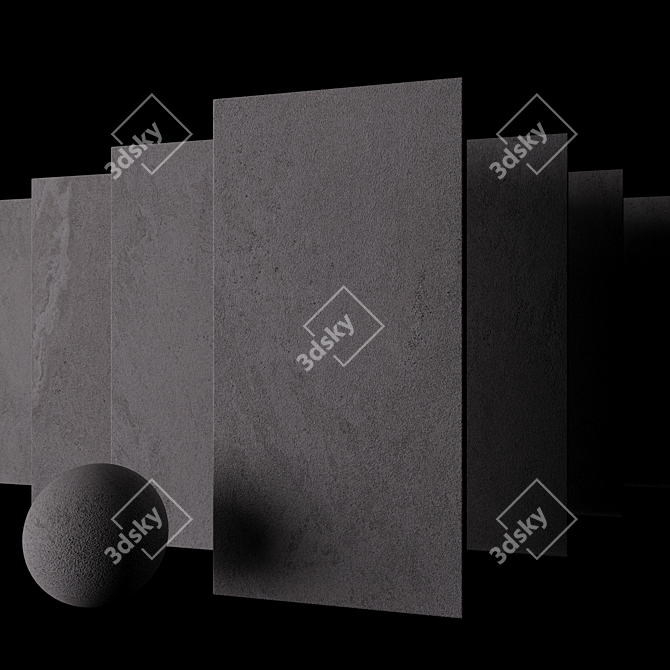 Gray Stone Tile Set: Tierra Collection 3D model image 2