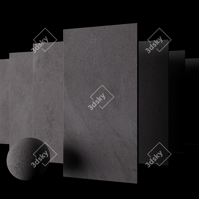 Gray Stone Tile Set | Tierra Collection 3D model image 2