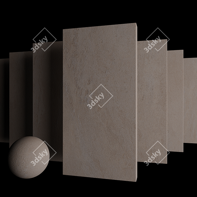 Tierra Sand Stone Tile Set 3D model image 3