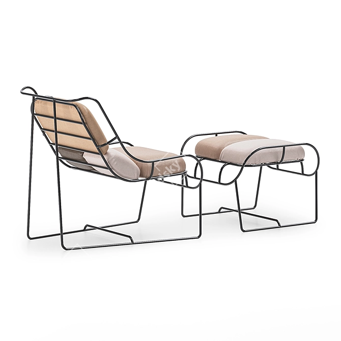 Plasma Twist Chair: Graphic Simplicity in 3D Dimensions 3D model image 2