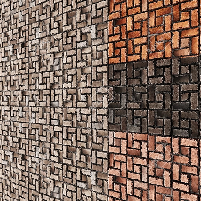4K Brick Texture Set 3D model image 1