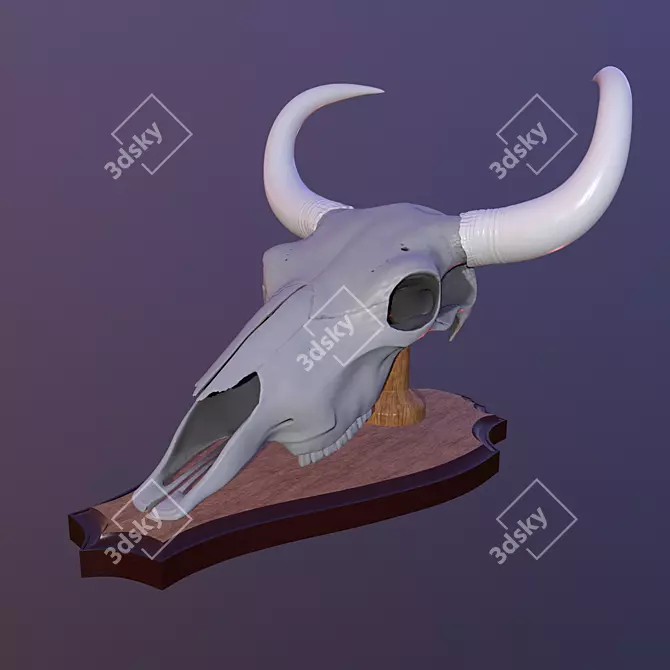 Yak Skull Medallion: 10 Texture Options 3D model image 1