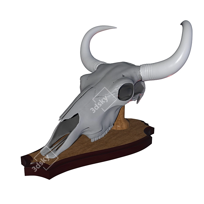 Yak Skull Medallion: 10 Texture Options 3D model image 8