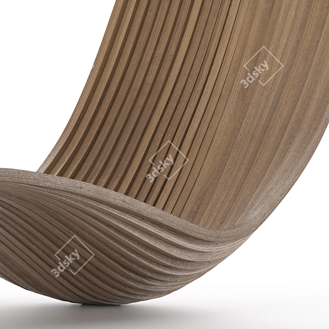 Lolo Chair: Innovative Wood Design 3D model image 3